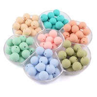 New Design Food Grade Silicone Leather Leatherette Look Beads For Baby Teething