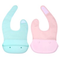 Kids Organic Teething Dribble Bib Bandana Waterproof Silicone Baby Bib