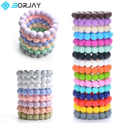 2020 New Products BPA Free Teething Bracelet Customized Fashion Silicone Beads Jewelry Bracelet