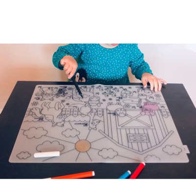 100% BPA Free Placemat Silicone Mat Food Grade Baby Washable Drawing Placemat Wholesale