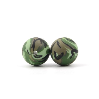 2020  CAMO Print Silicone Beads in 15mm